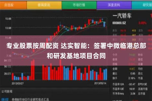 专业股票按周配资 达实智能：签署中微临港总部和研发基地项目合同