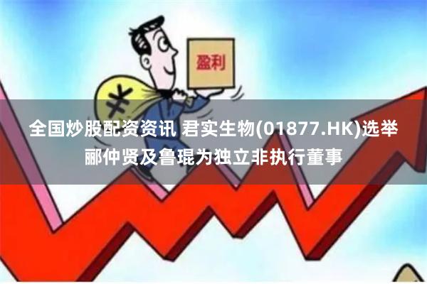 全国炒股配资资讯 君实生物(01877.HK)选举郦仲贤及鲁